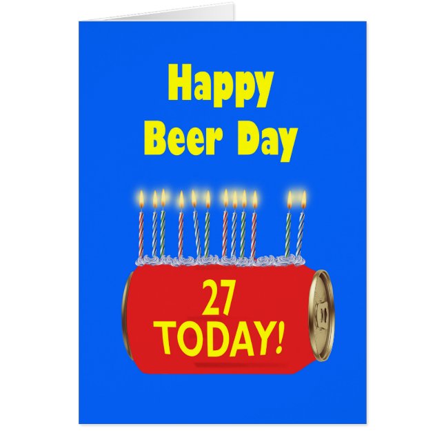 27th Happy Beer Day Birthday  (Front)