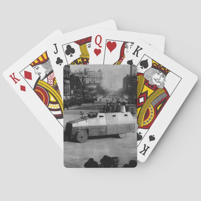 27th March 1917:  The armoured vehicle squadron Playing Cards (Back)