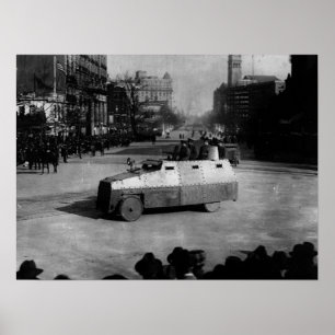 27th March 1917:  The armoured vehicle squadron Poster