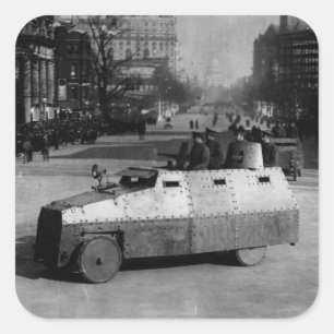 27th March 1917: The armoured vehicle squadron Square Sticker