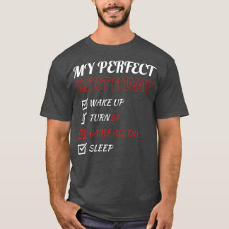 27th Perfect Birthday Gaming 27 Years Old Boys T-Shirt