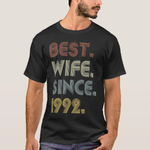 27th Wedding Anniversary Best Wife Since 1992 T-Shirt