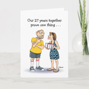 27th Wedding Anniversary Card: Love Card