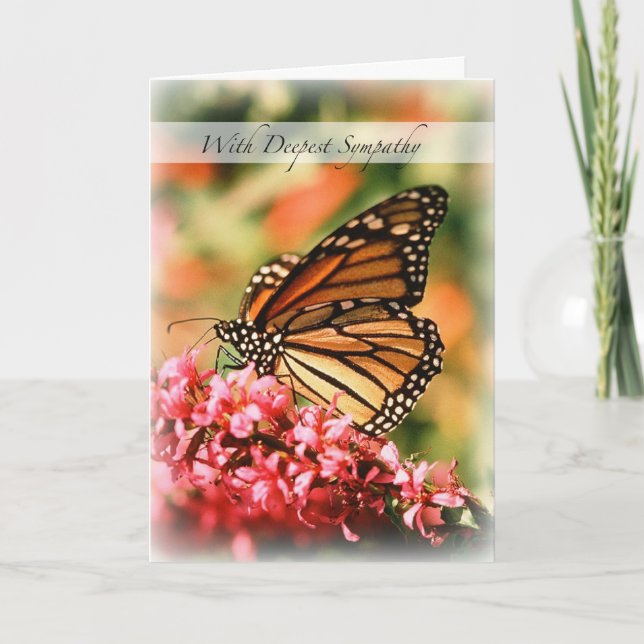 2844 Monarch Butterfly Sympathy Card (Front)