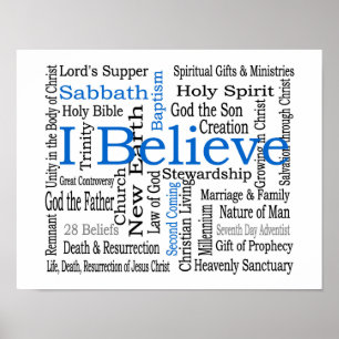 28 Beliefs - Seventh-Day Adventist Poster