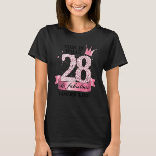 28 & Fabulous I Pink White Party Group Candid Phot T-Shirt