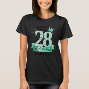 28 & Fabulous I Turquoise White Party Group Photo  T-Shirt