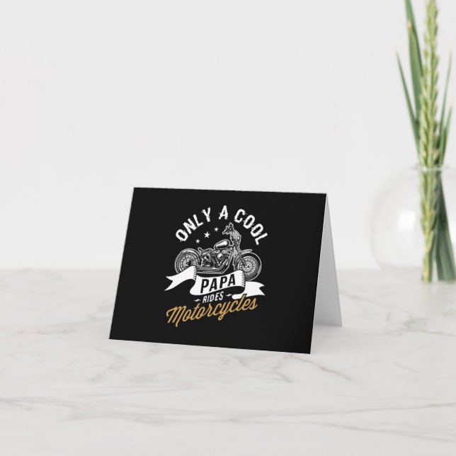 28.Only A Cool Papa Rides Motorcycles Invitation (Front)