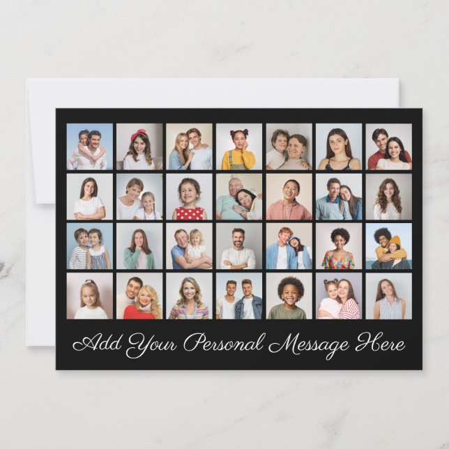 28 Photo Collage Add Your Own Greeting  Invitation (Front)
