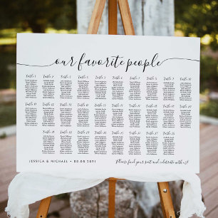 28 Table Elegant Our Favourite People Seating Char Poster