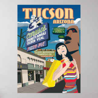 28"x20" Fourth Avenue, Tucson Poster