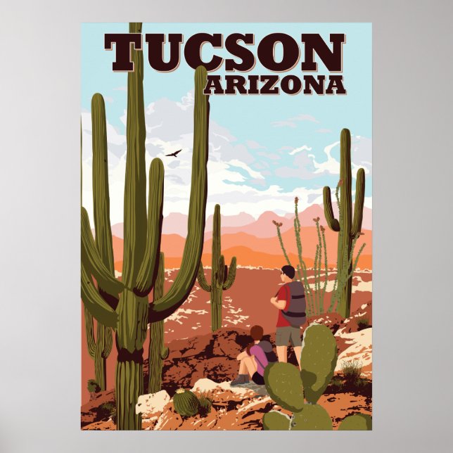 28"x20" Tucson Hiking Trails Poster (Front)