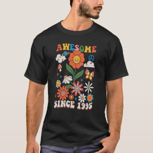 28 Year Old Awesome Since 1995 Groovy Retro 28th B T-Shirt