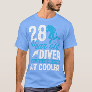 28 Year Scuba Diving Diver Snorkel 28 Birthday T-Shirt