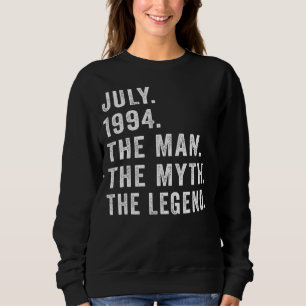 28 Years Old Birthday The Man Myth Legend July 19 Sweatshirt