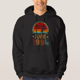 28th Birthday Awesome Since June 1994 Vintage Hoodie