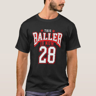 28th Birthday Basketball 28 Years Old Bday T-Shirt