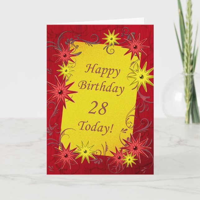 28th Birthday card (Front)