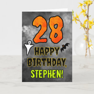 28th Birthday: Eerie Halloween Theme + Custom Name Card