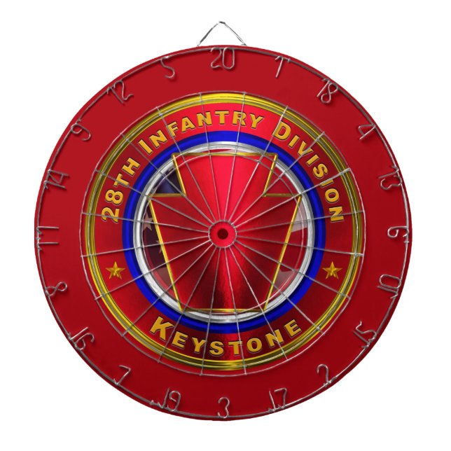 28th Infantry Division “Keystone” Dartboard (Front)