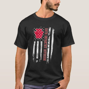 28th Infantry Division Veteran USA Flag Veterans D T-Shirt