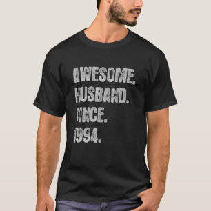 28th Wedding Aniversary For Him Awesome Husband Si T-Shirt