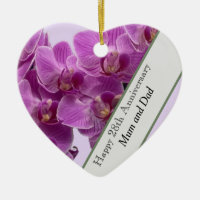 28th Wedding Anniversary Editable Orchid