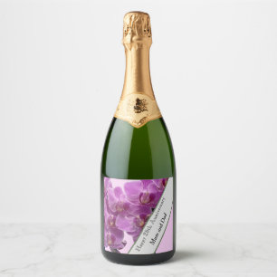 28th Wedding Anniversary Editable  Sparkling Wine Label