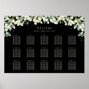28x20" 15 Tables of 8 Seating Chart Poster