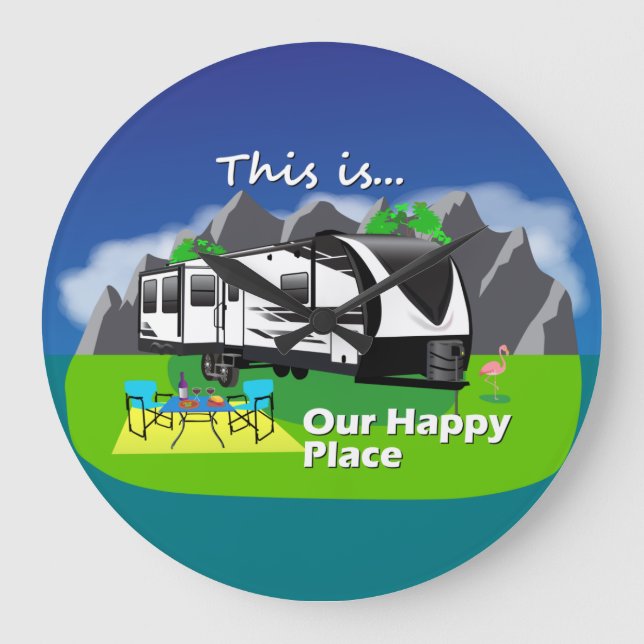 2970RL Grand Design Happy Place Large Clock (Front)