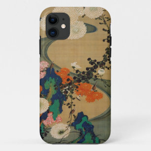 29. 菊花流水図, 若冲 Chrysanthemum & Stream, Jakuchū iPhone 11 Case