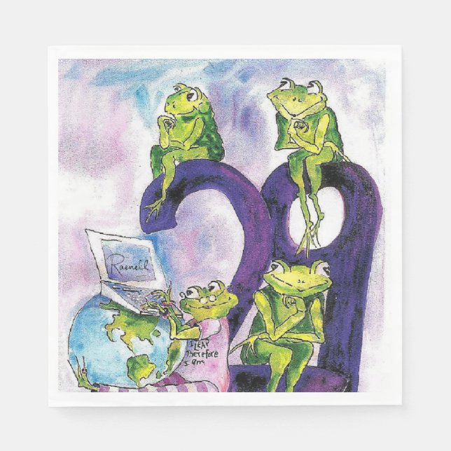 29 and Froggy Leap Year Day Napkin (Front)