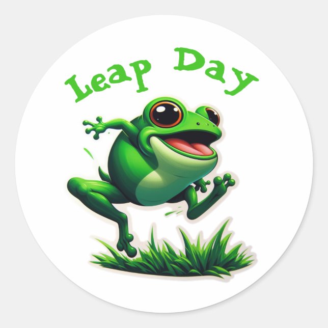29 February Leap Day Classic Round Sticker (Front)