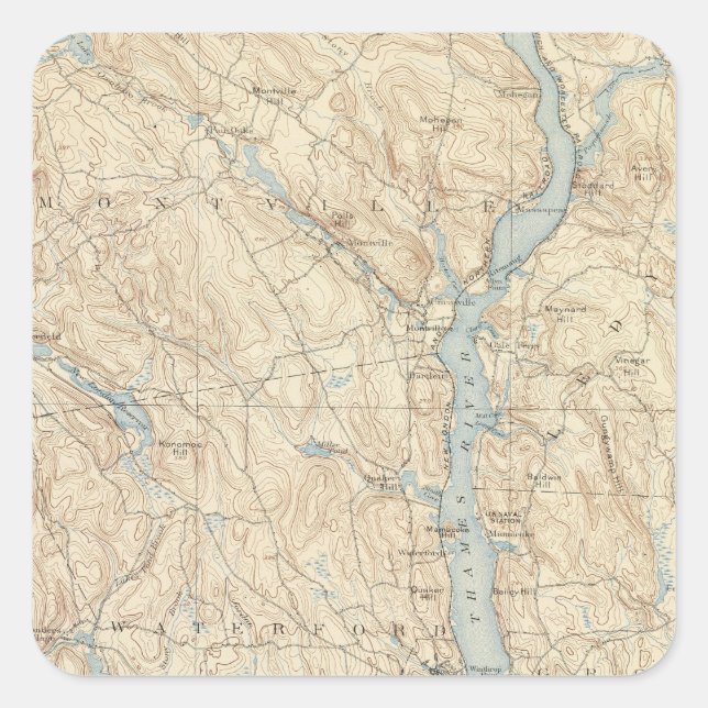 29 New London sheet Square Sticker (Front)