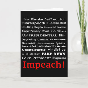 29 Reasons To Impeach The President Trump Politica Card