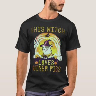 29 This Witch Loves Guinea Pigs Halloween T-Shirt