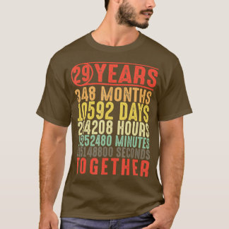 29 Year 29th Wedding Anniversary Gifts for Her Him T-Shirt