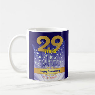 29 Year CUSTOM Recovery Anniversary Bold Numeral Coffee Mug