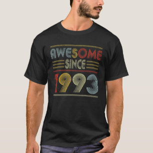 29 Year Old Gifts Awesome Since 1993 Retro 29Th Bi T-Shirt