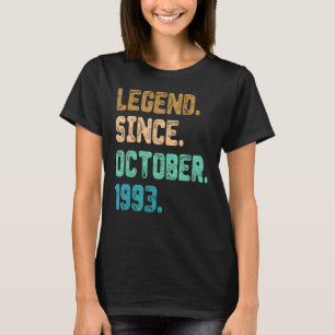 29 Year Old Legend Since October 1993 29th Birthda T-Shirt