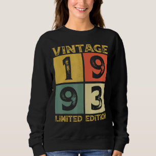 29 Year Old  Retro 1993  29th Birthday Sweatshirt