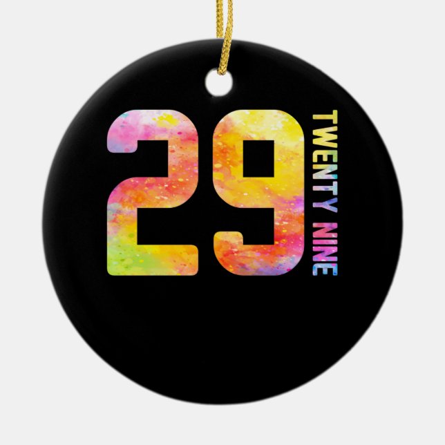 29 Year Old Twenty Nine Ceramic Ornament (Front)