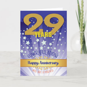 29 Year Recovery Anniversary Bold Numeral Card