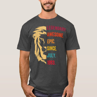 29 Years Old Gifts Legend Since July 1993 29th Bir T-Shirt
