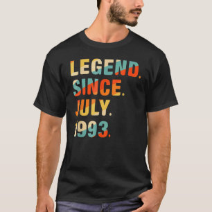 29 Years Old Legend Since July 1993 29th Birthday T-Shirt