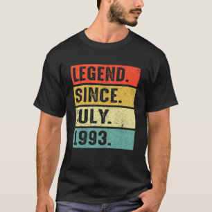 29 Years Old Legend Since July 1993 29th Birthday T-Shirt