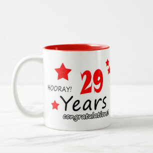 29th anniversary, 29 Years Wedding Anniversaries Two-Tone Coffee Mug