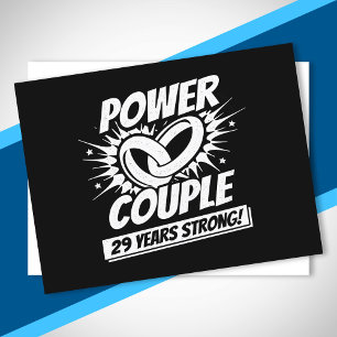 29th Anniversary Couples Married 29 Years Strong Postcard
