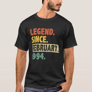 29th Birthday Awesome Since February 1994 29 Years T-Shirt