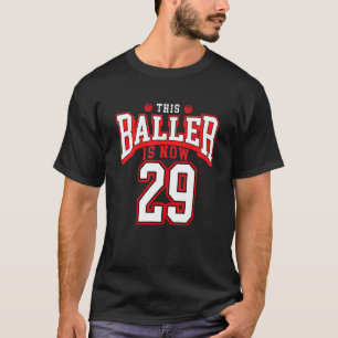 29th Birthday Basketball  29 Years Old Bday T-Shirt
